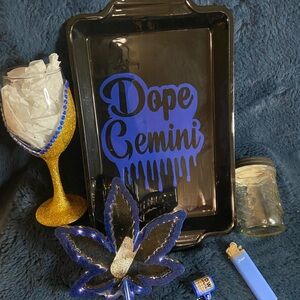 Black and Blue Dope Gemini Tray Set